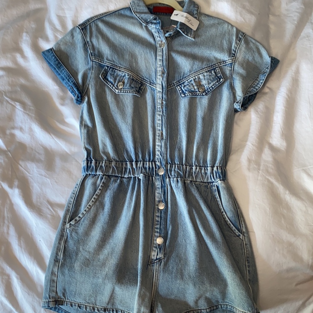 Light Wash Denim Romper